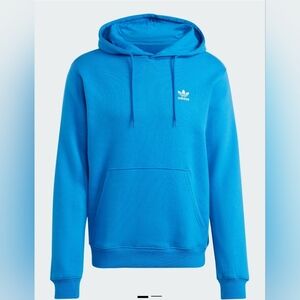 NWT Adidas Trefoil Essentials Hoodie Bluebird Small IP1334